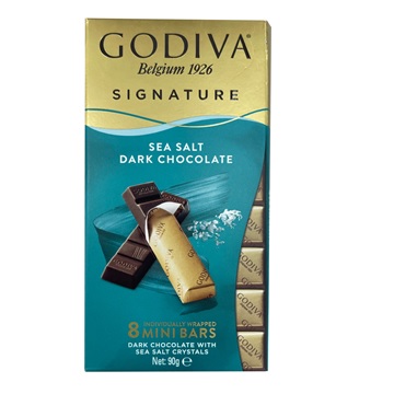 【Godiva海鹽黑巧克力(8條入)】<br><span>產地：土耳其  規格：90g<br>產品圖