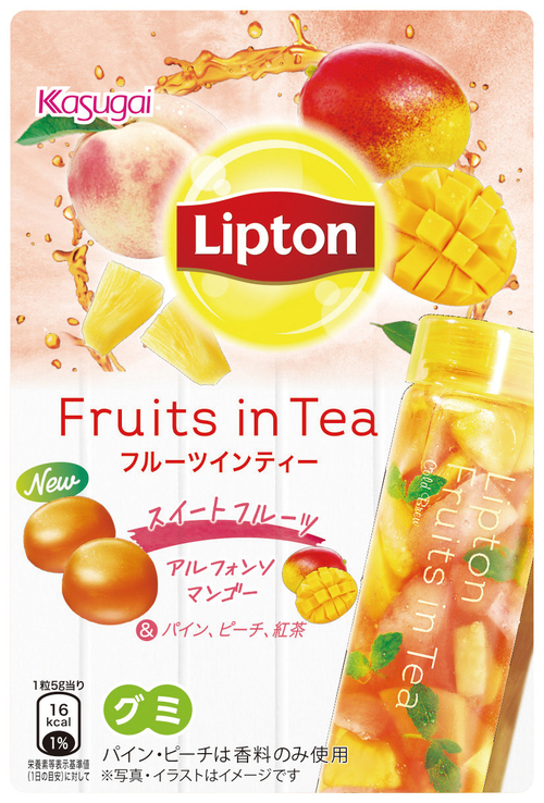 【日本春日井 Lipton甜水果茶風味軟糖】<br><span>產地：日本  規格：44g<br>