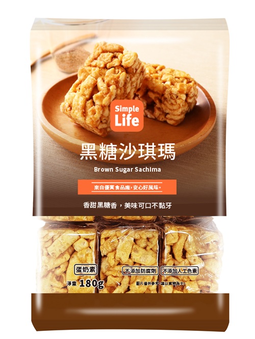 【Simple Life沙琪瑪黑糖】 <br><span>產地：台灣  規格：180g<br>