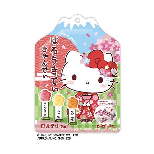 【日本扇雀飴Kitty貓三種果汁風味花型糖】<br><span>產地：日本規格：65g<br>產品圖