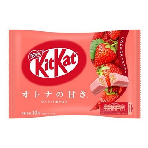【日本Nestle KitKat草莓風味可可威化餅乾】<br><span>產地：日本規格：10片<br>產品圖