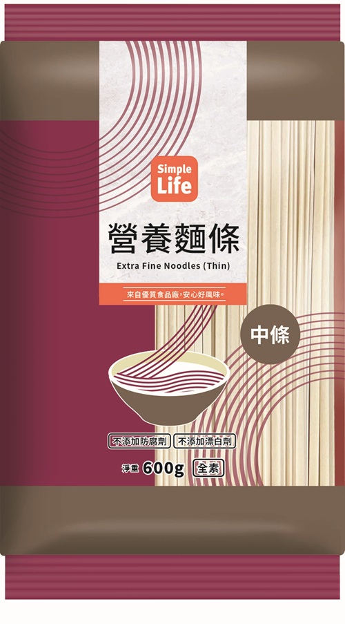 【Simple Life營養麵條-中條】<br><span>產地：台灣  規格：600g</span>