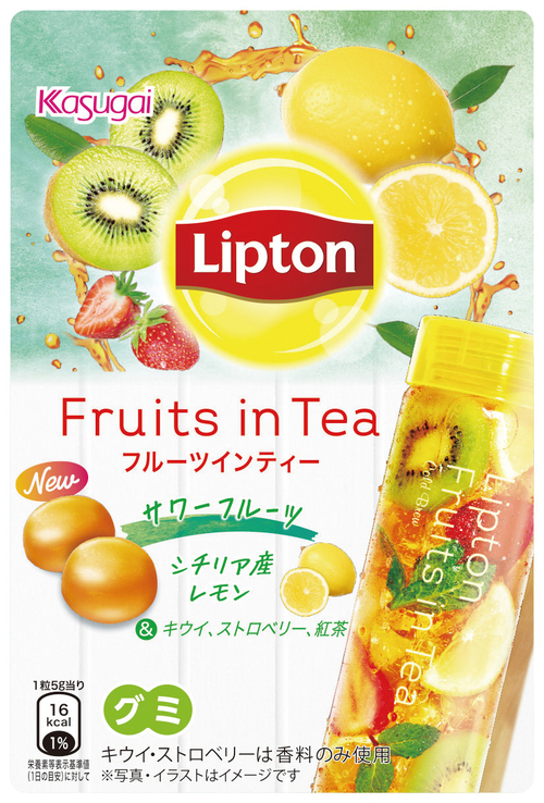 【日本春日井 Lipton酸水果茶風味軟糖】<br><span>產地：日本  規格：44g<br>產品圖