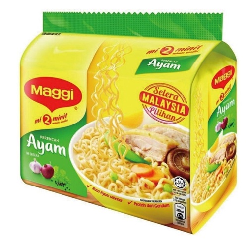 【Maggi包麵雞汁風味】<br><span>產地：馬來西亞  規格：385g(5包入) <br>產品圖