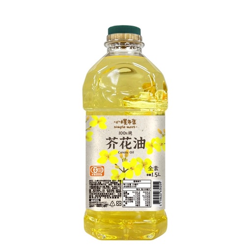 【心樸100%純芥花油】<br><span>產地：台灣  規格：1.5L<br>產品圖