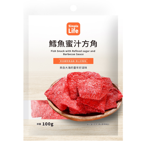 【Simple Life鱈魚蜜汁方角】<br><span>產地：台灣  規格：100g <br>產品圖