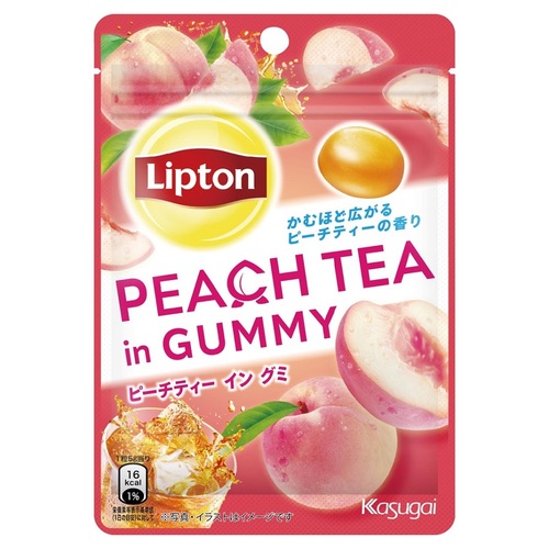 【日本春日井Lipton蜜桃果茶風味軟糖】<br><span>產地：日本  規格：39g <br>產品圖