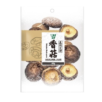 【V V台灣香菇】<br><span>產地：台灣  規格：60g</span>產品圖